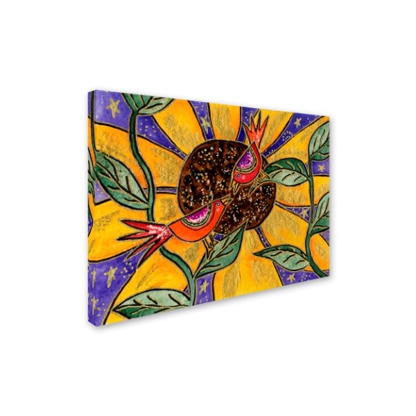 Wyanne 'Birdies And Sunflower' Canvas Art,24x32